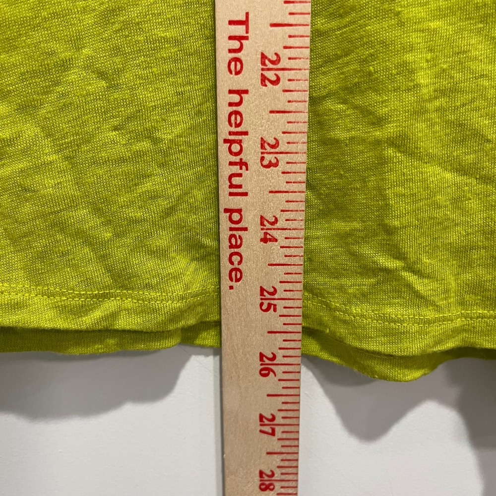 Eileen Fisher Lime Green Slub Knit Long Sleeve Crew Neck Top XL - Picture 5 of 6
